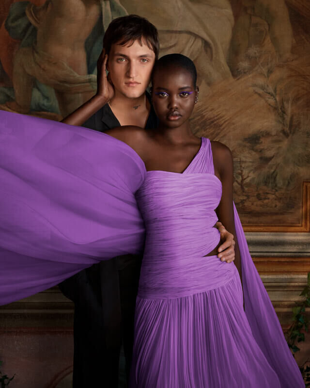 Mosaic Banner Born In Roma Donna Purple with Models